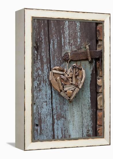 Heart Made of Driftwood, Wood, Door-Andrea Haase-Framed Premier Image Canvas