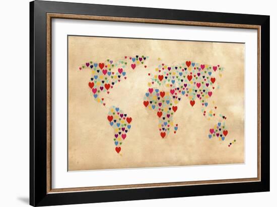 Heart Map 2-Mark Ashkenazi-Framed Giclee Print
