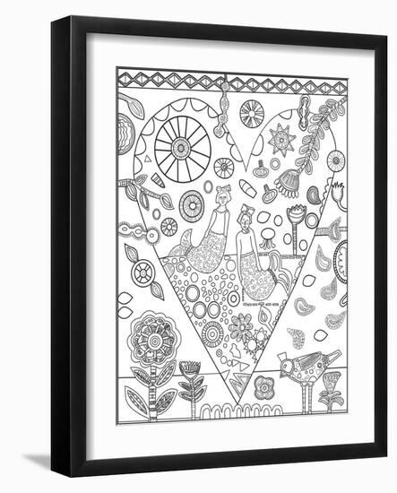 Heart Mermaids CB-Jill Mayberg-Framed Giclee Print