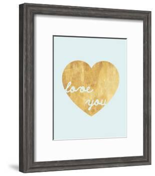 Heart of Gold Love-Miyo Amori-Framed Art Print