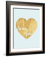 Heart of Gold Love-Miyo Amori-Framed Art Print