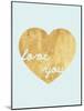 Heart of Gold Love-Miyo Amori-Mounted Art Print