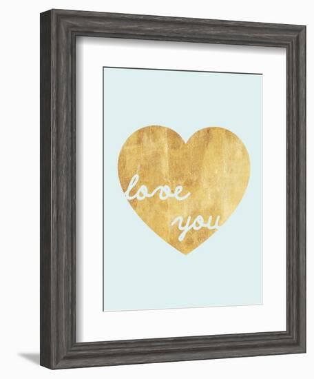 Heart of Gold Love-Miyo Amori-Framed Art Print