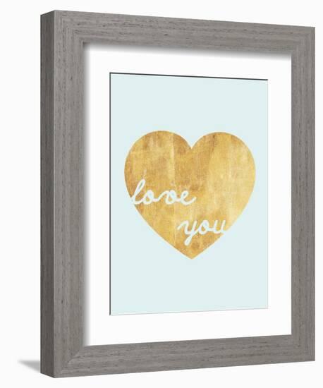 Heart of Gold Love-Miyo Amori-Framed Art Print