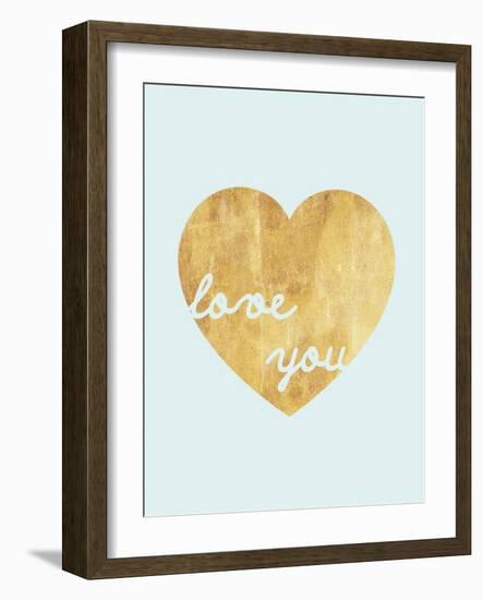 Heart of Gold Love-Miyo Amori-Framed Art Print