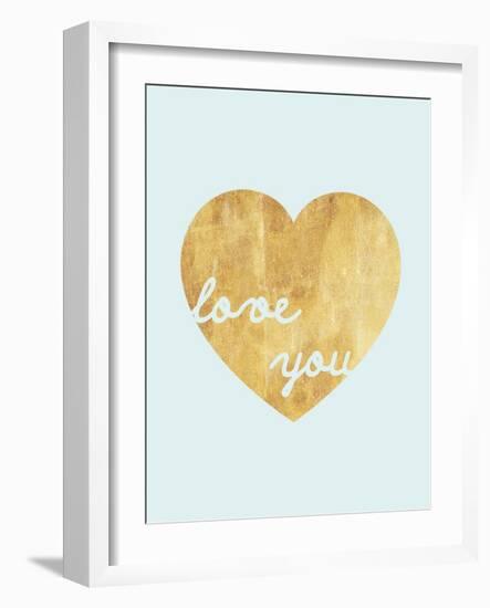 Heart of Gold Love-Miyo Amori-Framed Art Print