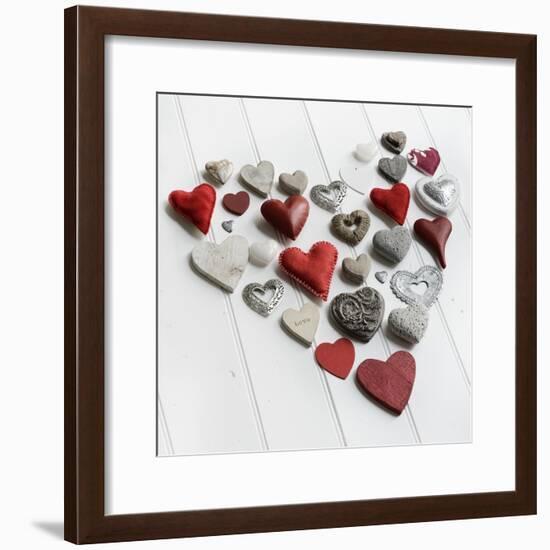Heart of Hearts on White Wood-Tom Quartermaine-Framed Giclee Print