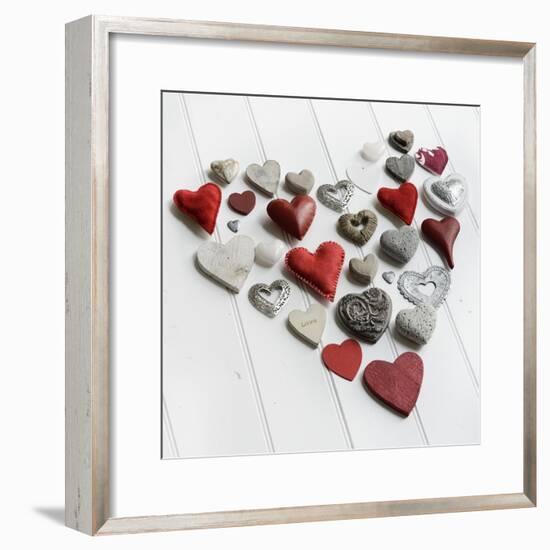 Heart of Hearts on White Wood-Tom Quartermaine-Framed Giclee Print