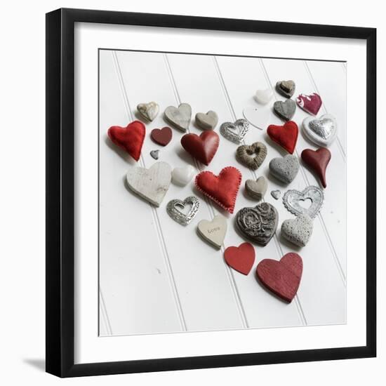 Heart of Hearts on White Wood-Tom Quartermaine-Framed Giclee Print