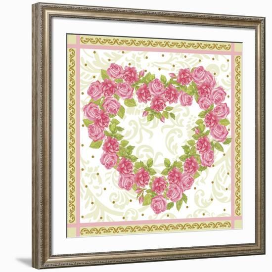 Heart of Roses-Maria Trad-Framed Giclee Print