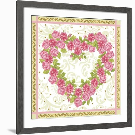 Heart of Roses-Maria Trad-Framed Giclee Print