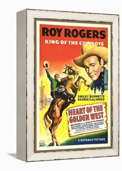 HEART OF THE GOLDEN WEST, Roy Rogers, 1942.-null-Framed Stretched Canvas