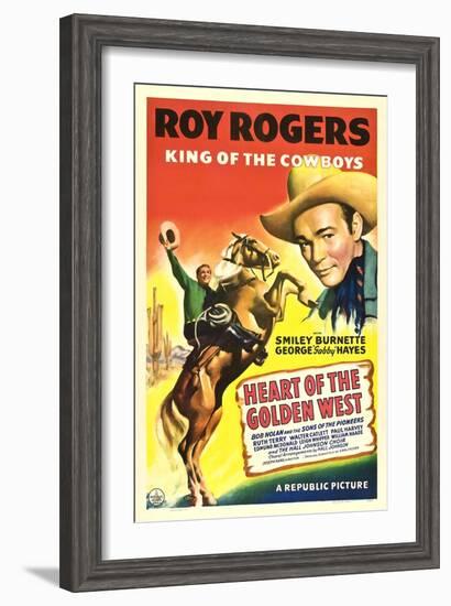 HEART OF THE GOLDEN WEST, Roy Rogers, 1942.-null-Framed Art Print