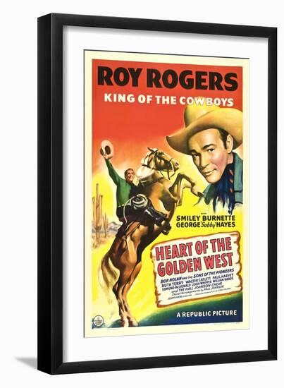 HEART OF THE GOLDEN WEST, Roy Rogers, 1942.-null-Framed Art Print