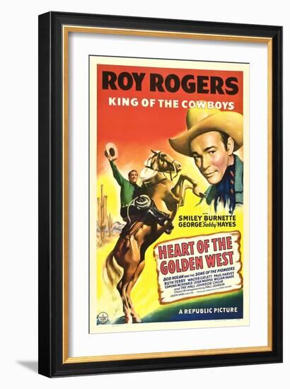 HEART OF THE GOLDEN WEST, Roy Rogers, 1942.-null-Framed Art Print