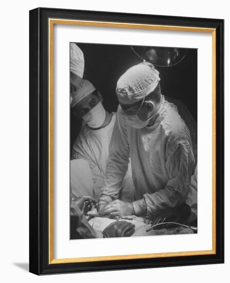 Heart Operation Performed by Surgeons at Hospital-Ed Clark-Framed Photographic Print