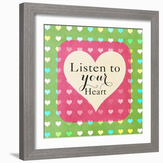 Heart Phrases II-Shelley Lake-Framed Art Print