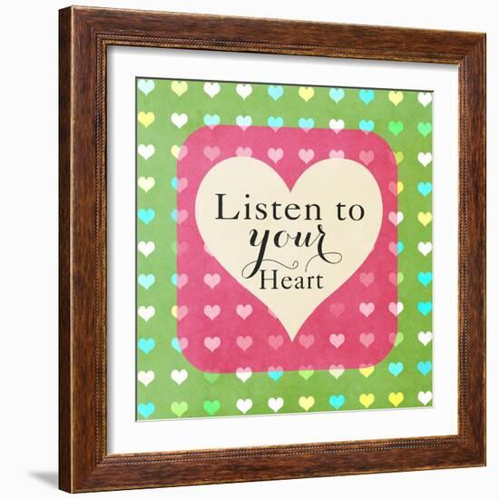 Heart Phrases II-Shelley Lake-Framed Art Print