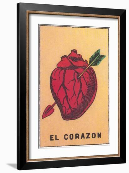 Heart Pierced by Arrow-null-Framed Art Print