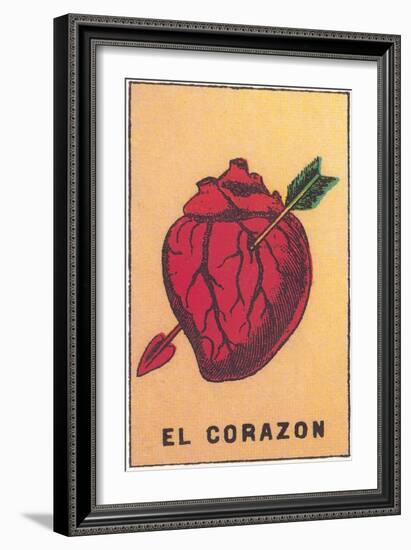 Heart Pierced by Arrow-null-Framed Art Print