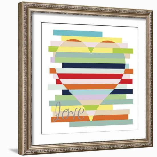 Heart Rainbow-Erin Clark-Framed Giclee Print