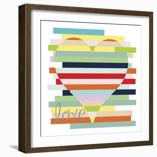 Heart Rainbow-Erin Clark-Framed Giclee Print