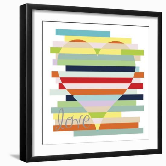 Heart Rainbow-Erin Clark-Framed Giclee Print