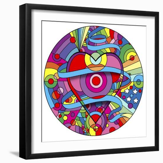 Heart Ribbons-Howie Green-Framed Giclee Print