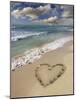 Heart-shape on a Beach-Tony Craddock-Mounted Photographic Print