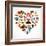 Heart Shape With Germany Icons-Marish-Framed Art Print