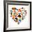 Heart Shape With Germany Icons-Marish-Framed Art Print