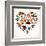 Heart Shape With Germany Icons-Marish-Framed Art Print