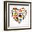 Heart Shape With Germany Icons-Marish-Framed Art Print