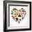 Heart Shape With Germany Icons-Marish-Framed Art Print