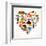 Heart Shape With Germany Icons-Marish-Framed Art Print