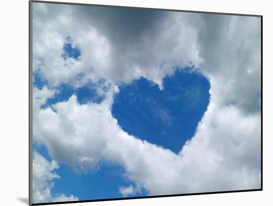 Heart-shaped Cloud Formation-Detlev Van Ravenswaay-Mounted Photographic Print