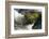 Heart-shaped mossy rock in fast flowing river, Ayrshire-Niall Benvie-Framed Photographic Print