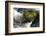 Heart-shaped mossy rock in fast flowing river, Ayrshire-Niall Benvie-Framed Photographic Print