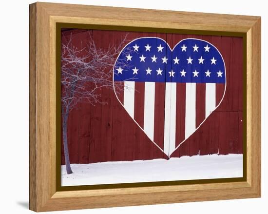 Heart-Shaped Stars and Stripes-Terry Eggers-Framed Premier Image Canvas