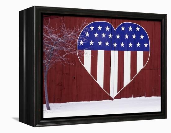 Heart-Shaped Stars and Stripes-Terry Eggers-Framed Premier Image Canvas