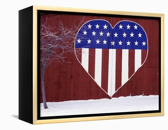 Heart-Shaped Stars and Stripes-Terry Eggers-Framed Premier Image Canvas