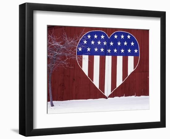 Heart-Shaped Stars and Stripes-Terry Eggers-Framed Photographic Print