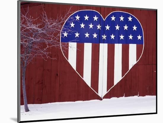 Heart-Shaped Stars and Stripes-Terry Eggers-Mounted Photographic Print