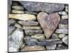 Heart-shaped stone in a wall, Rodel, Harris, Scotland-Niall Benvie-Mounted Photographic Print