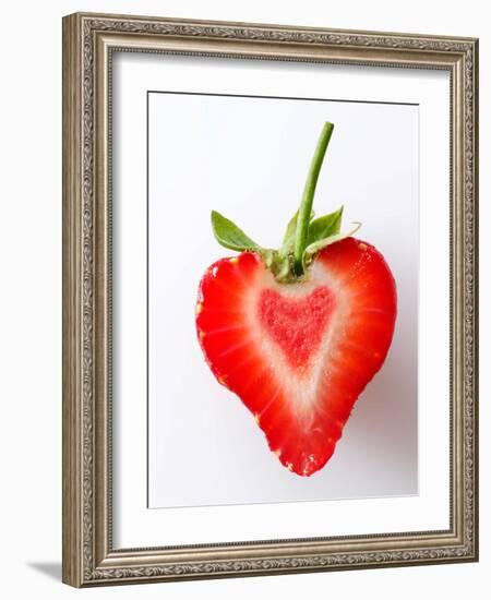 Heart Shaped Strawberry Half-Paul Williams-Framed Photographic Print