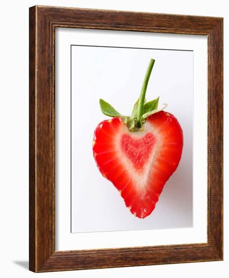 Heart Shaped Strawberry Half-Paul Williams-Framed Photographic Print