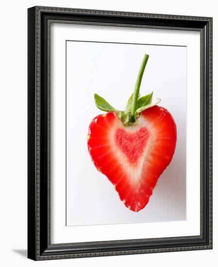 Heart Shaped Strawberry Half-Paul Williams-Framed Photographic Print