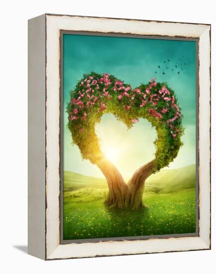 Heart Shaped Tree in the Meadow-egal-Framed Premier Image Canvas