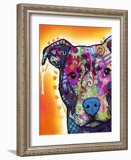 Heart U Pit Bull-Dean Russo-Framed Giclee Print