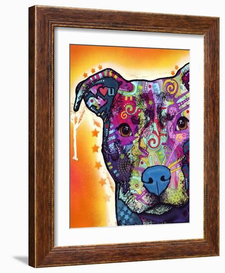 Heart U Pit Bull-Dean Russo-Framed Giclee Print